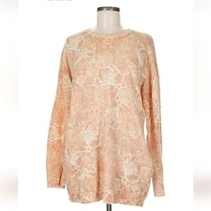 EUC / M 🌹 Rose Print Sweater W/ Pockets! In Blush Pink Color